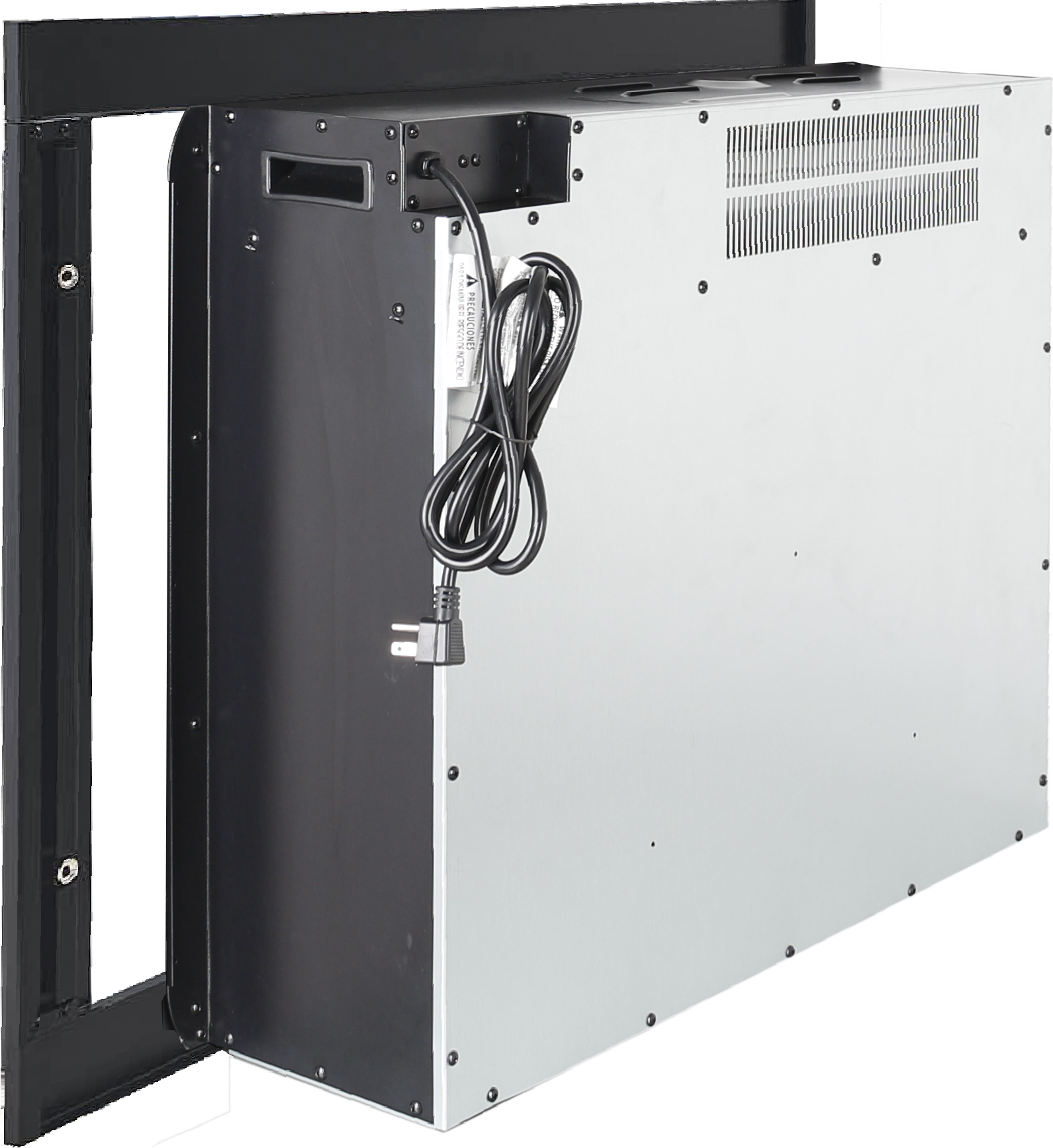 33 Inch Infrared Electric Fireplace Insert, Touch Panel Home Decor Heater, Smokeless Firebox With Trim Kit Powder Coated Electric Antique Black Vent Free Primary Living Space Yes Insert Tempered Glass Sheet Metal Plastic Electric