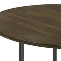 Natural And Gunmetal Top Accent Table Brown Primary Living Space Industrial Tabeltop Mango Round Coffee & End Tables Wood