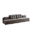 Convertible 3 In 1 Sleeper Sofa And Sectional Sofa With 4 Storage Space For Living Room,Corduroy Couch With 4 Pillows,Corduroy Grey Corduroy 3 Seat
