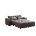 Convertible 3 In 1 Sleeper Sofa And Sectional Sofa With 4 Storage Space For Living Room,Corduroy Couch With 4 Pillows,Corduroy Grey Corduroy 3 Seat