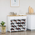 Homcom Wine Bar Cabinet, Modern Buffet Cabinet With 28 Bottle Wine Rack, Kitchen Sideboard With 2 Storage Drawers For Home Bar, White White Particle Board