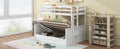 Wood Twin Over Full Bunk Bed With Hydraulic Lift Up Storage, White Box Spring Not Required White Wood Solid Wood Mdf