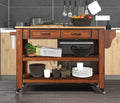 57 Inch Rolling Kitchen Island With