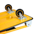 Moving Platform Hand Truck Home Large Foldable Push Cart Dolly 330 Lbs Capacity Heavy Duty Space Saving Collapsible Swivel Push Handle Flat Bed Wagon Yellow Steel