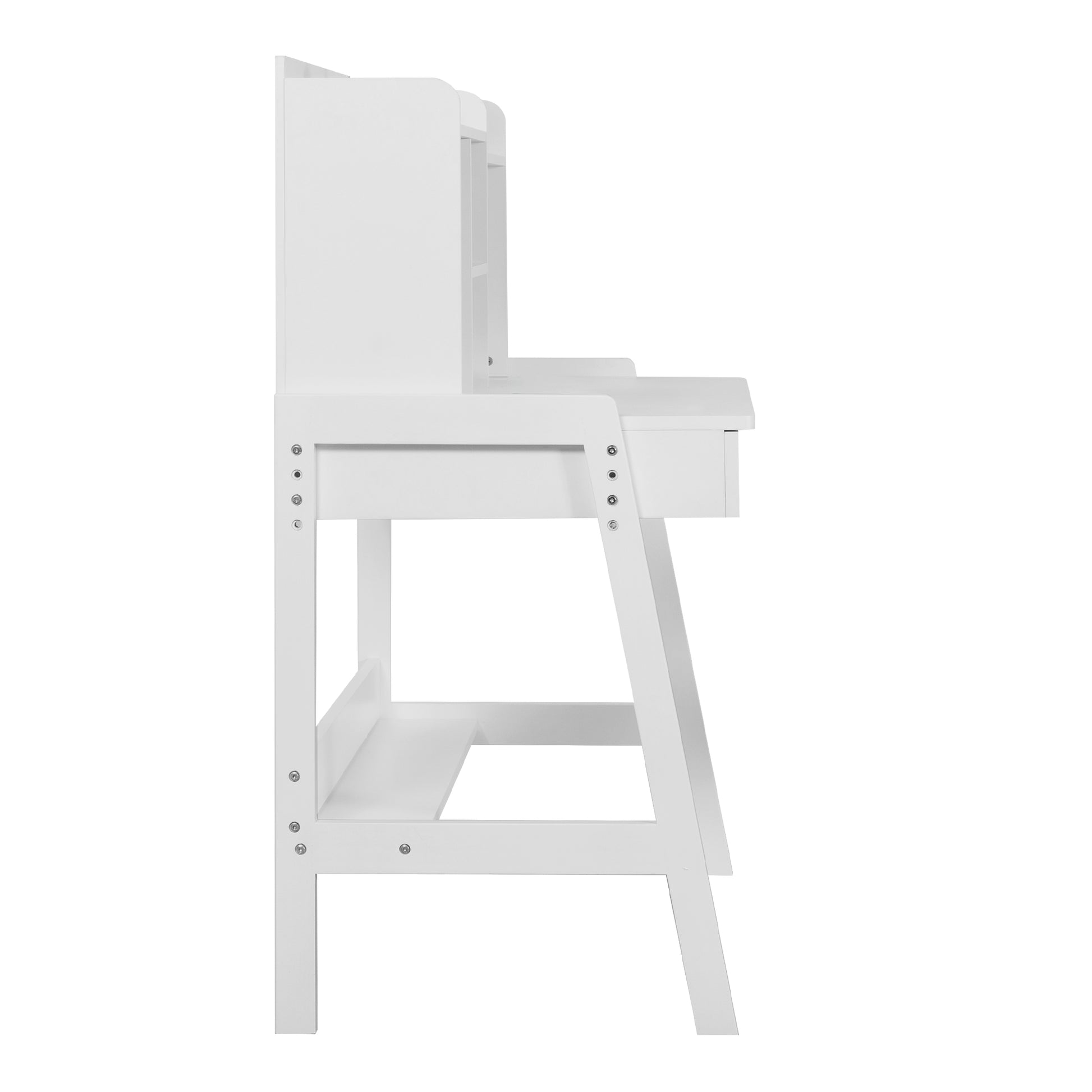 Modern Classic Desk, Children'S Desk, Solid Wood Desk, Bedroom Boy And Girl Family Desk And Chair Set, Compact, Multi Space Available, Multi Color Optional, Multi Storage Space, Color:White White Light Brown Desk And Chair Set Study Classic Pine