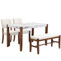 4 Piece Modern Dining Furniture Set, 4 Person Space Saving Dinette For Kitchen, 46