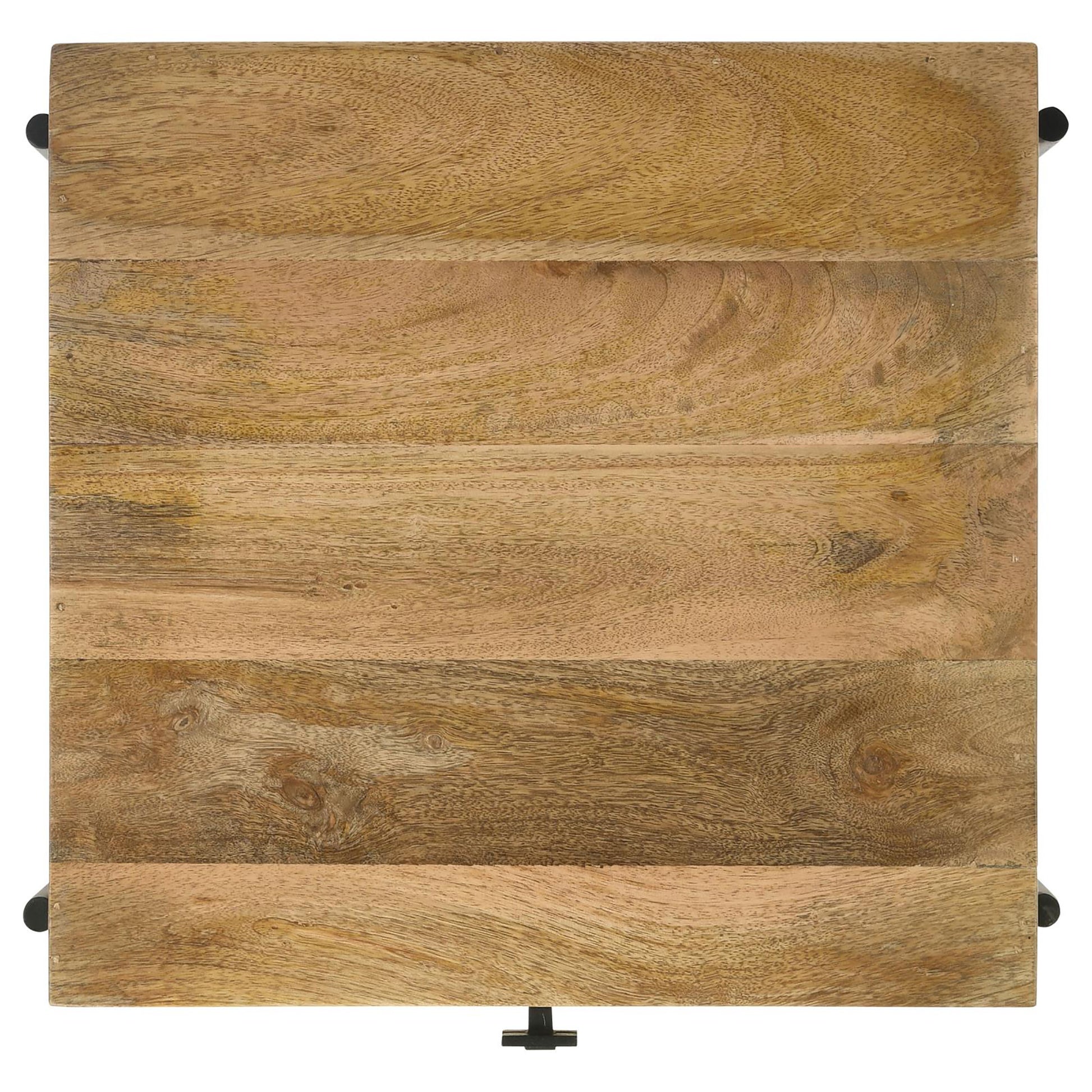 Natural Mango 1 Drawer Accent Table With Bottom Shelf Brown Primary Living Space Farmhouse,Rustic Mango Rectangular Drawers Coffee & End Tables Wood