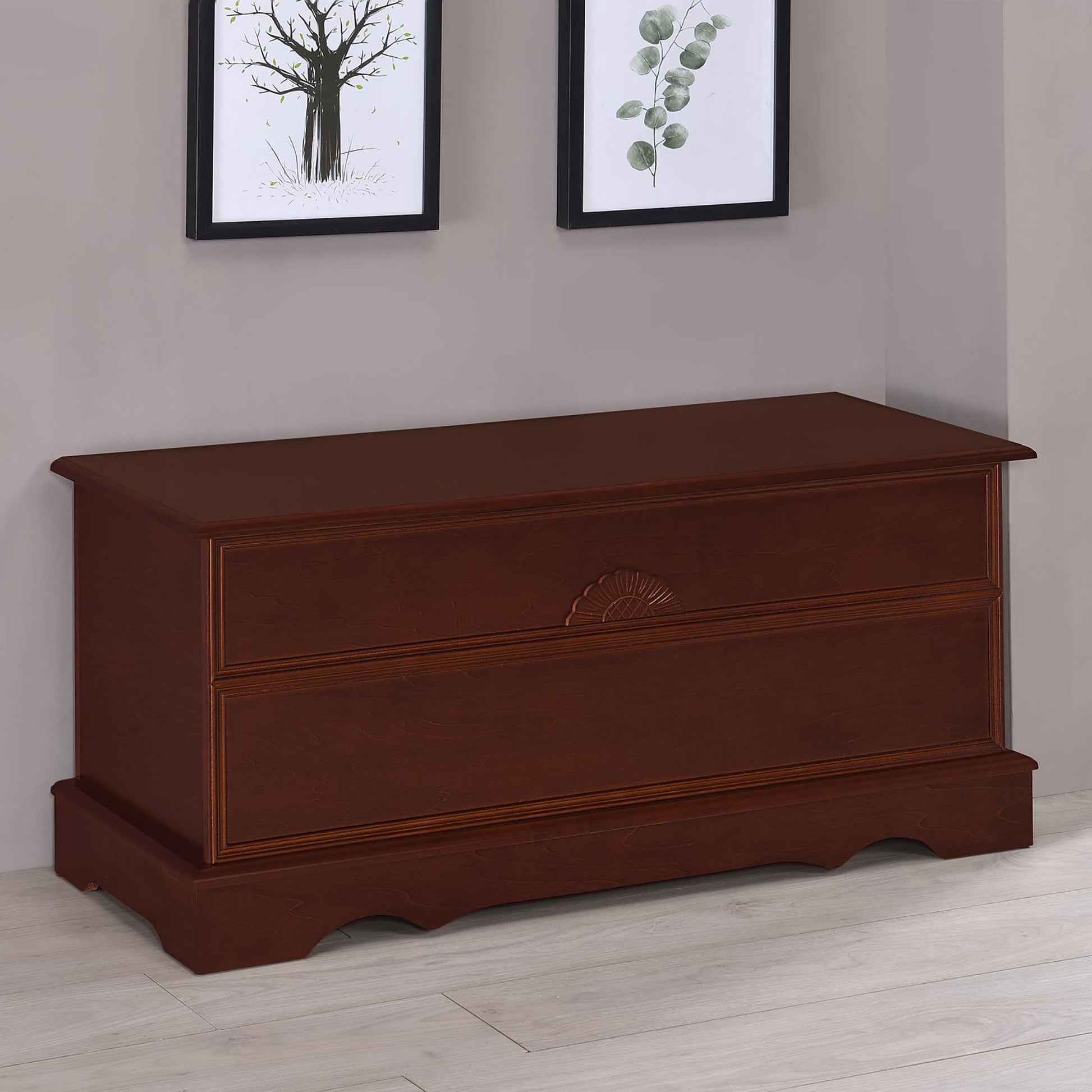 Warm Brown Rectangular Cedar Chest Brown Brown Bedroom Traditional Cedar Wood