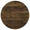 Natural And Black Drum Base Accent Table Brown Primary Living Space Industrial Tabeltop Mango Round Coffee & End Tables Wood