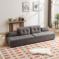 Convertible 3 In 1 Sleeper Sofa And Sectional Sofa With 4 Storage Space For Living Room,Corduroy Couch With 4 Pillows,Corduroy Grey Corduroy 3 Seat