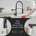 Commercial Kitchen Faucet With Pull Down Sprayer, Single Handle Single Lever Kitchen Sink Faucet Oil Rubbed Bronze Kitchen Contemporary Ceramic Brass