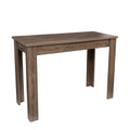 Kitchen Bar Table With Storage Shelves Dark Oak Mdf