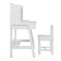 Modern Classic Desk, Children'S Desk, Solid Wood Desk, Bedroom Boy And Girl Family Desk And Chair Set, Compact, Multi Space Available, Multi Color Optional, Multi Storage Space, Color:White White Light Brown Desk And Chair Set Study Classic Pine