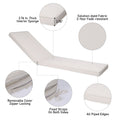 Outdoor Lounge Chair Cushion Replacement Patio Funiture Seat Cushion Chaise Lounge Cushion Beige Yes Lounge Beige Uv Resistant Frame Water Resistant Cushion American Design Polyester Polyester