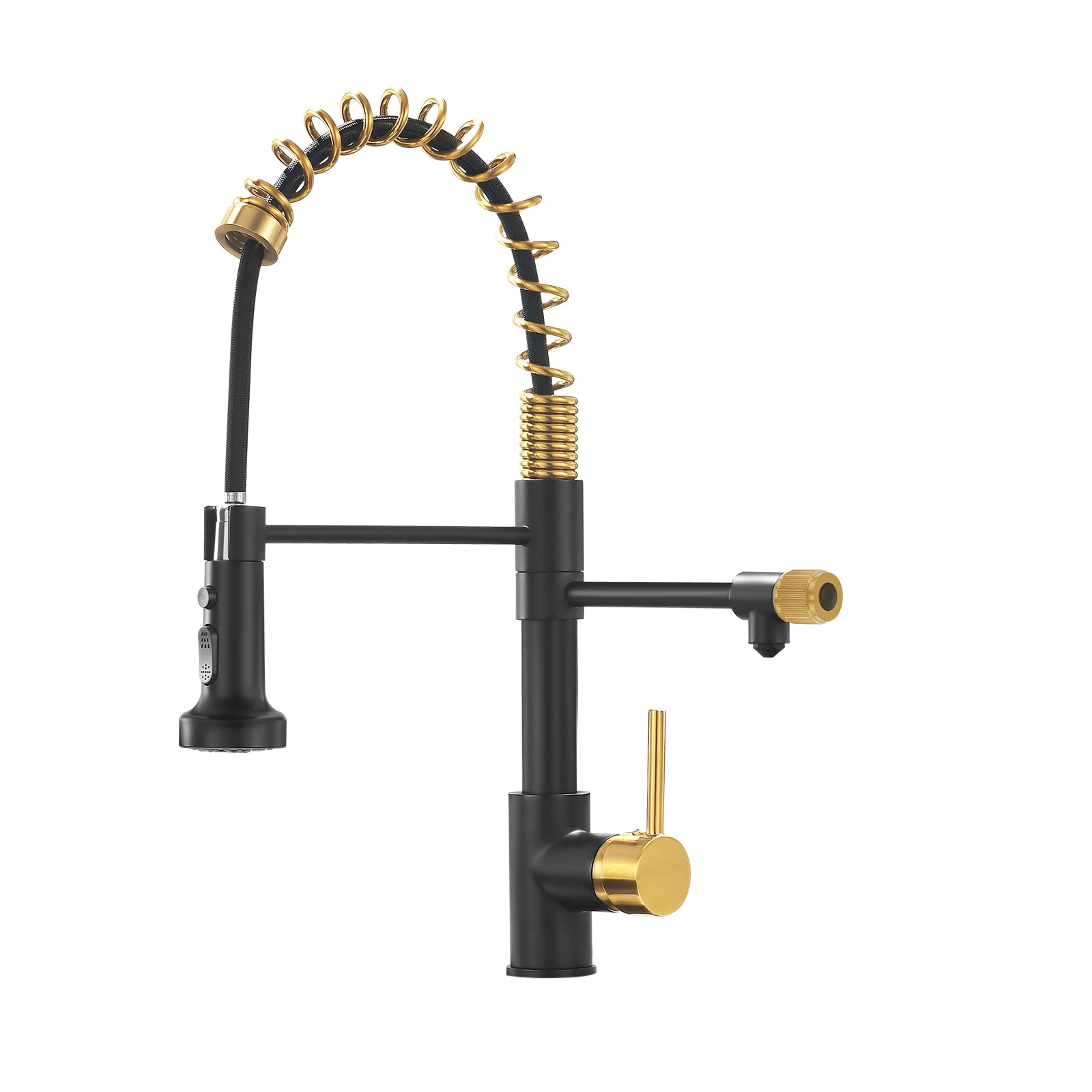 Purifier Kitchen Faucet Drinking Water Faucet, Pull Down Water Filter Kitchen Sink Faucets Black And Nickel Gold Black Gold Kitchen Contemporary Ceramic Brass