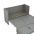 Queen Size Murphy Bed With Usb Port And A Large Drawer, Gray Gray Solid Wood Mdf