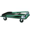 Push Cart Dolly, Moving Platform Hand Truck, Foldable For Easy Storage And 360 Degree Swivel Wheels With 330Lb Weight Capacity Green Steel