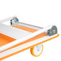 Foldable Push Cart Dolly 660 Lb. Capacity Heavy Duty Moving Platform Hand Truck Folding & Rolling White & Orange Flatbed Carts Orange Steel