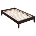 Cappuccino Queen Platform Bed Twin Brown Wood Bedroom Transitional Pine Bed Frame Wood