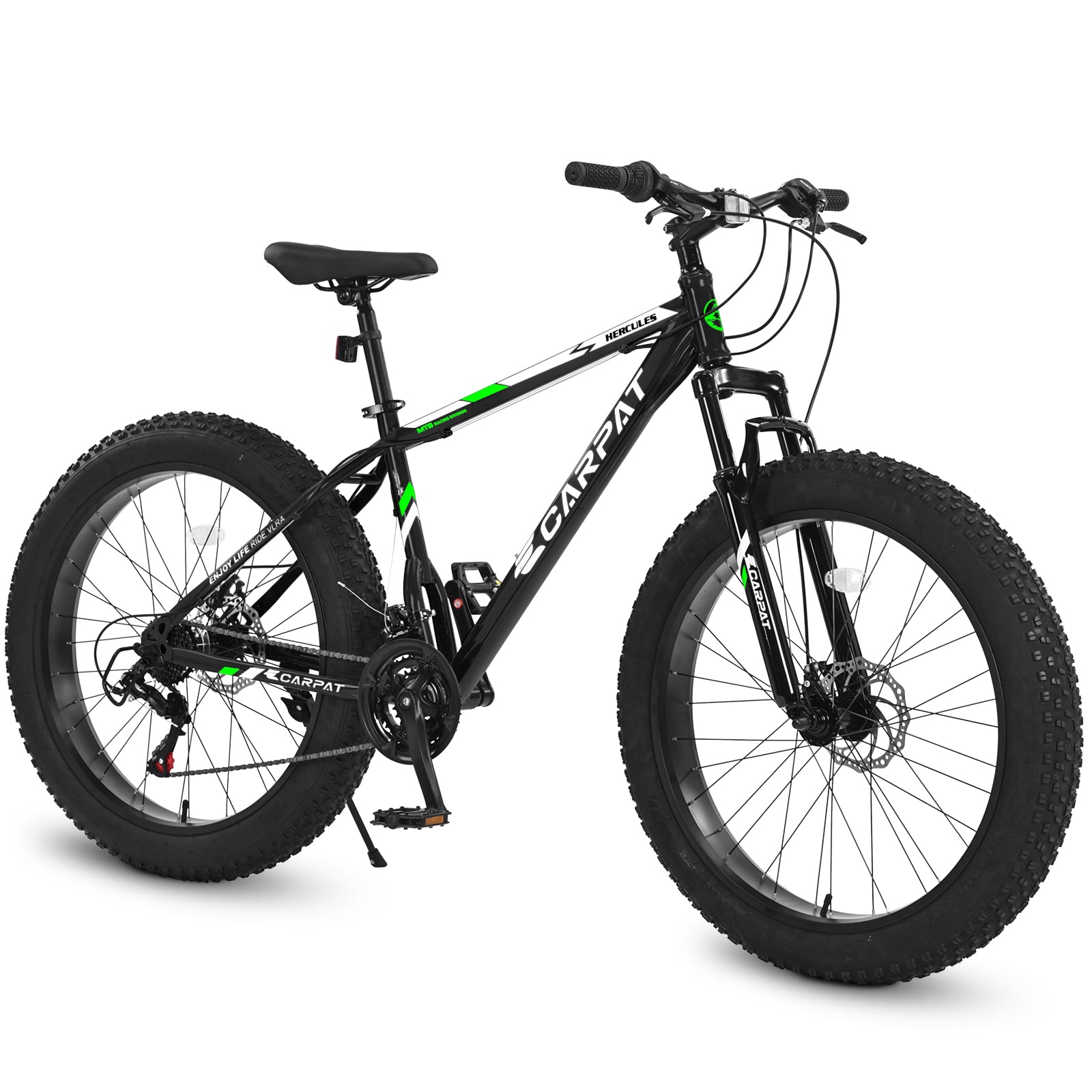 S26109 Elecony 26 Inch Fat Tire Bike Adult Youth Full Shimano 21 Speed