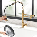 Purifier Kitchen Faucet Drinking Water Faucet, Pull Down Water Filter Kitchen Sink Faucets Black And Nickel Gold Gold Kitchen Contemporary Ceramic Brass