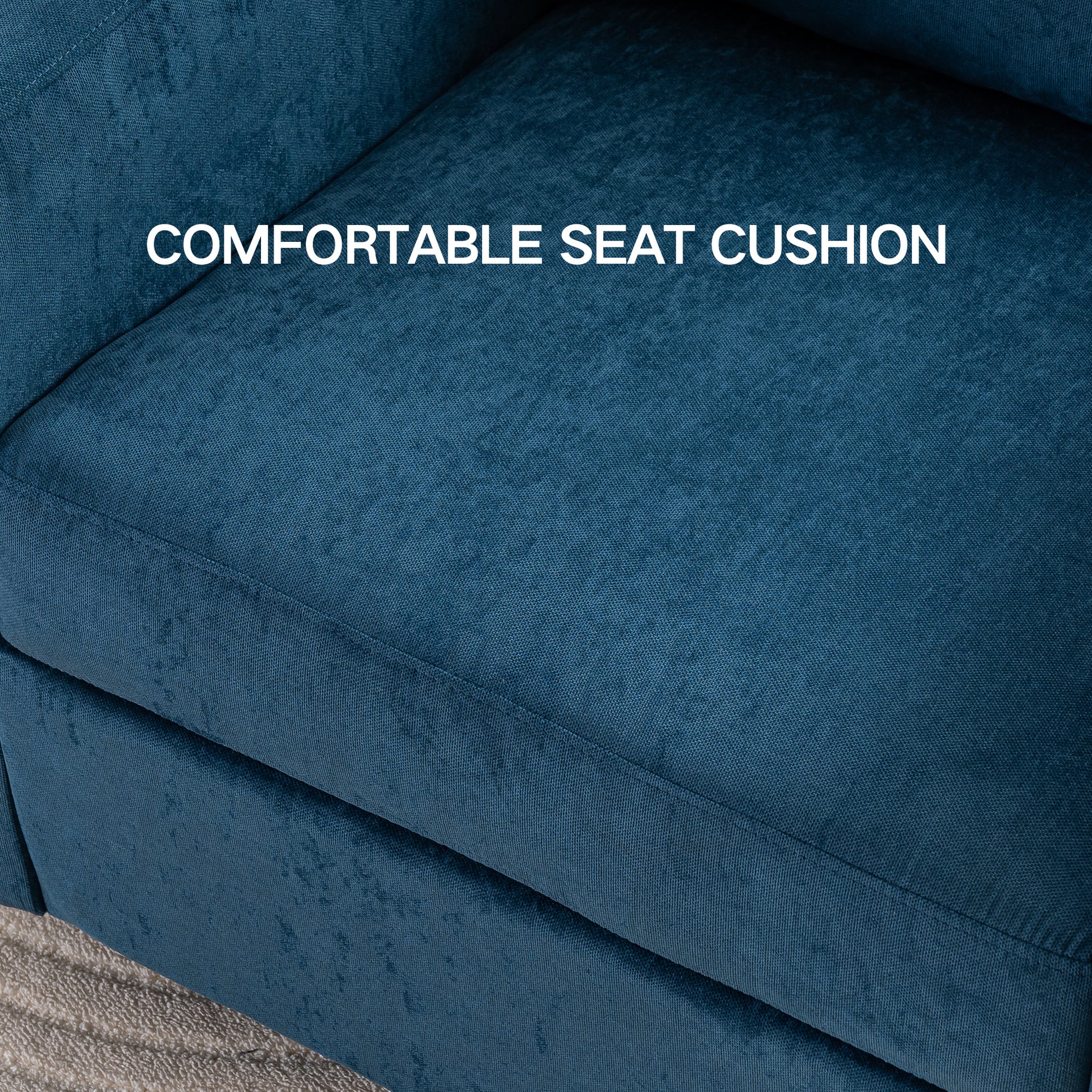 Large Swivel Chair, Upholstered Armchair, Modern Chair, Skin Friendly Gradient Color Linen Fabric, Comfortable To Sit. Suitable For Reception Living Room, Navy Blue Navy Blue Fabric