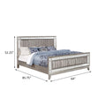 Metallic Queen Mercury Bed Queen Silver Wood Bedroom Contemporary,Modern Poplar Panel Faux Leather Wood