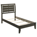 Mod Grey Slat Back Twin Panel Bed Box Spring Required Twin Grey Wood Bedroom Transitional Rubberwood Panel Wood