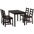Homcom 5 Piece Dining Room Table Set, Wooden Kitchen Table And Chairs For Dinette, Breakfast Nook, Chestnut Brown Brown Wood