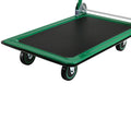 Push Cart Dolly, Moving Platform Hand Truck, Foldable For Easy Storage And 360 Degree Swivel Wheels With 330Lb Weight Capacity Green Steel