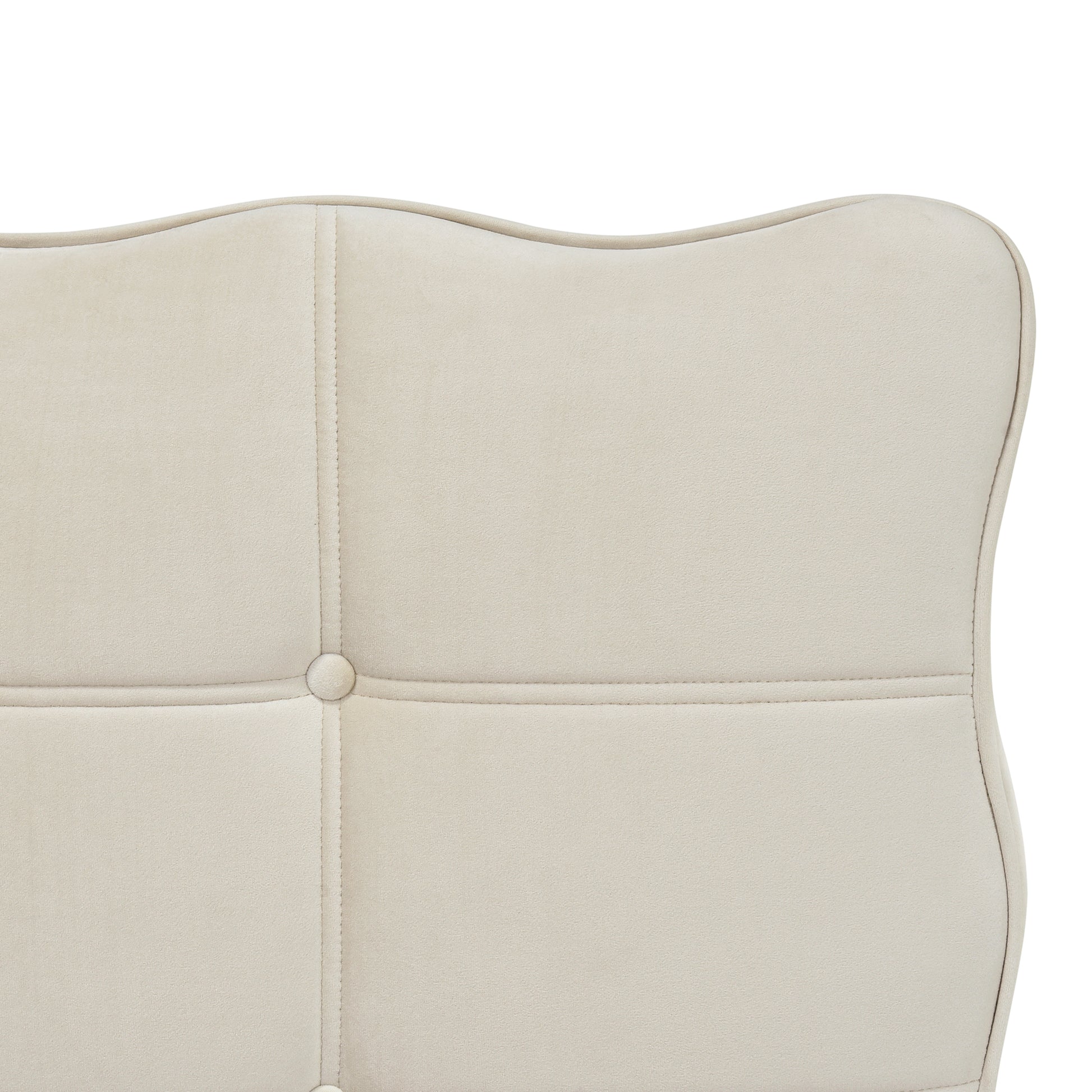 Full Size Velvet Platform Bed With Led Frame And Stylish Mental Bed Legs, Beige Beige Velvet