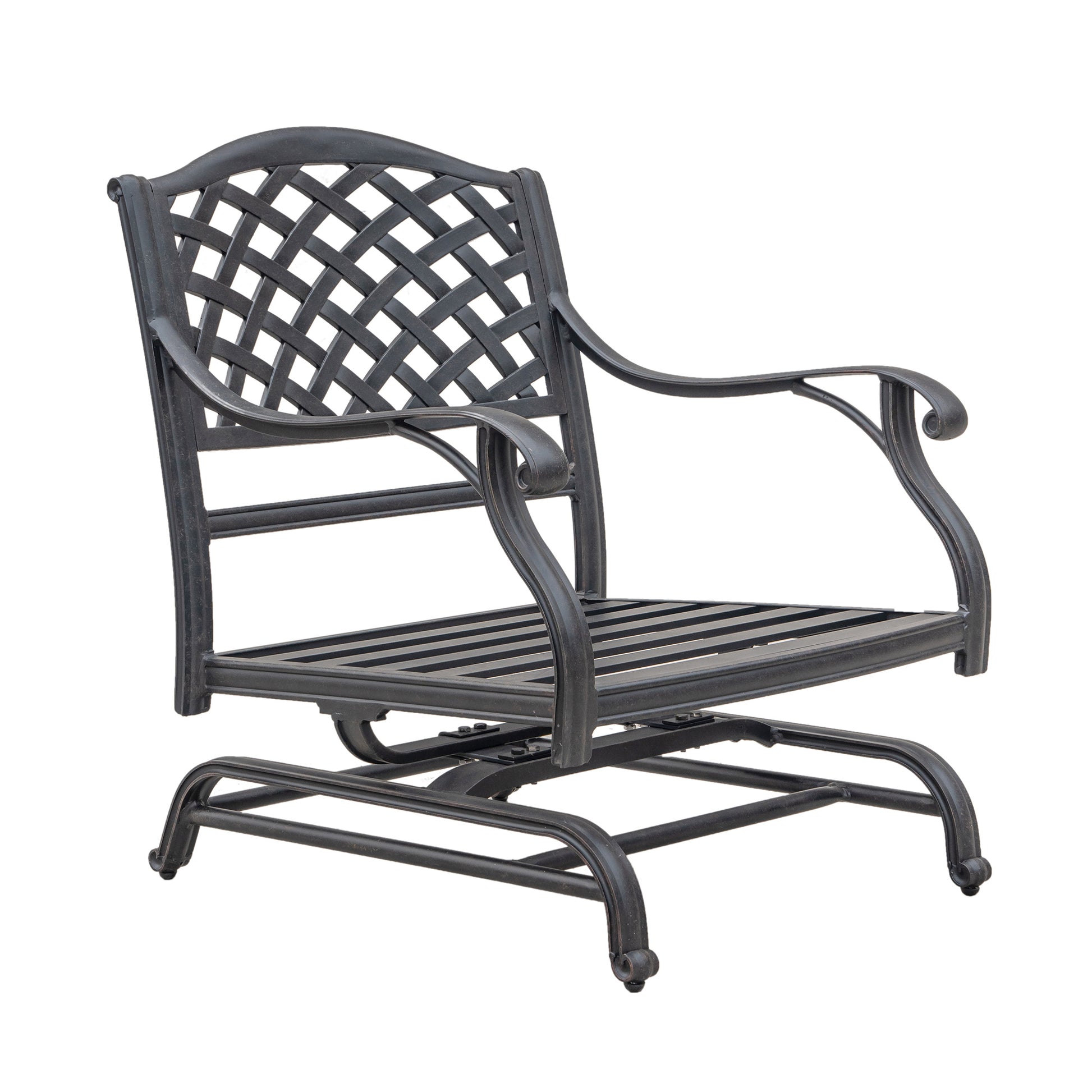 Stylish Outdoor Patio Aluminum Motion Club Chairs