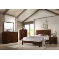 Rich Merlot Slatted Queen Panel Bed Box Spring Required Queen Brown Wood Bedroom Transitional Panel Wood