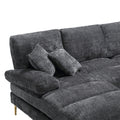 United Modern Large Chenille Fabric U Shape Sectional Sofa Gray Chenille