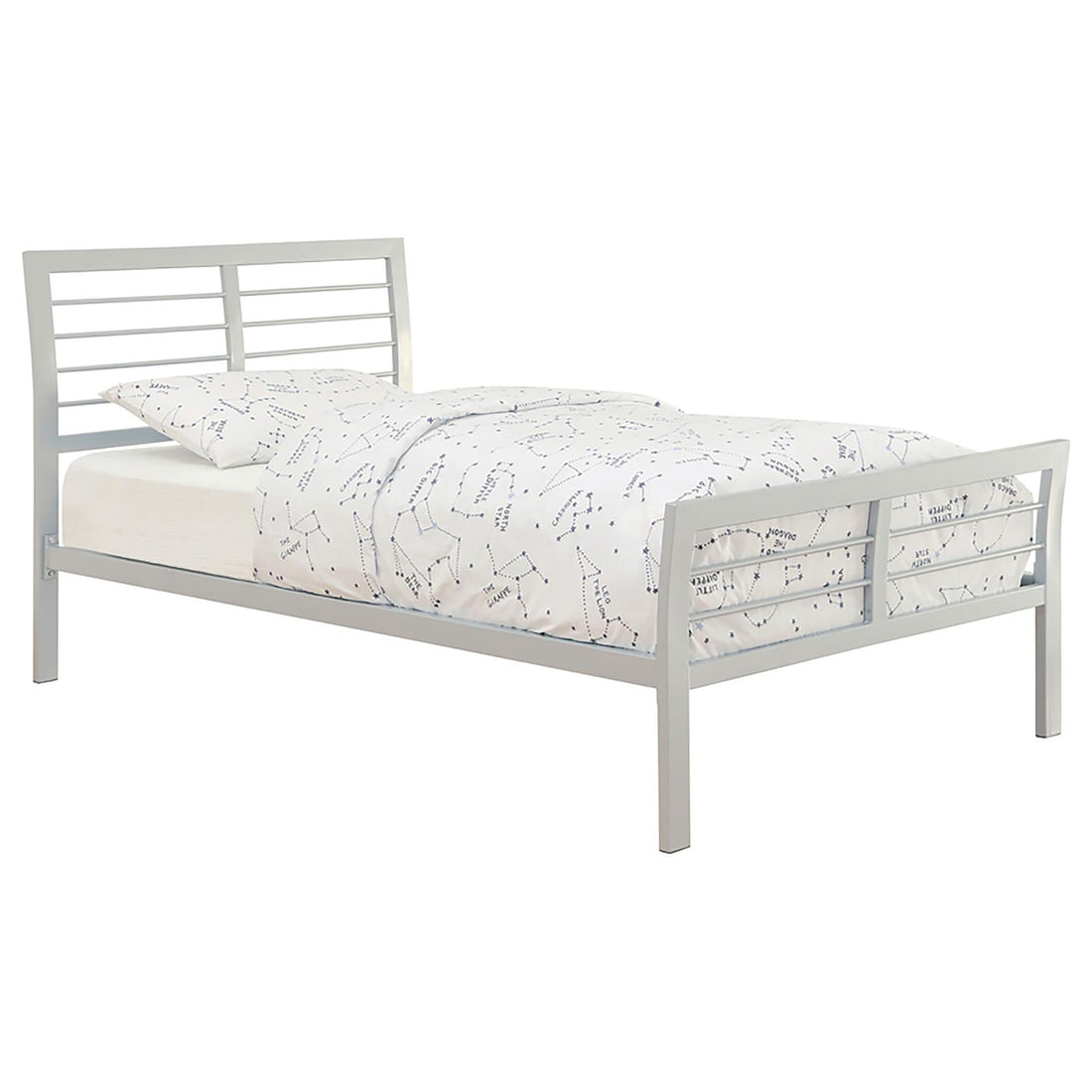 Silver Full Metal Bed box spring not
