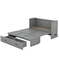 Queen Size Murphy Bed With Usb Port And A Large Drawer, Gray Gray Solid Wood Mdf