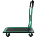 Push Cart Dolly, Moving Platform Hand Truck, Foldable For Easy Storage And 360 Degree Swivel Wheels With 330Lb Weight Capacity Green Steel