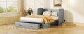 Queen Size Murphy Bed With Usb Port And A Large Drawer, Gray Gray Solid Wood Mdf