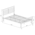 Silver Full Metal Bed Box Spring Not Required Full Silver Metal Bedroom Contemporary,Modern Kids Metal