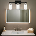 Modern Bathroom Lighting with Clear Glass Shade,