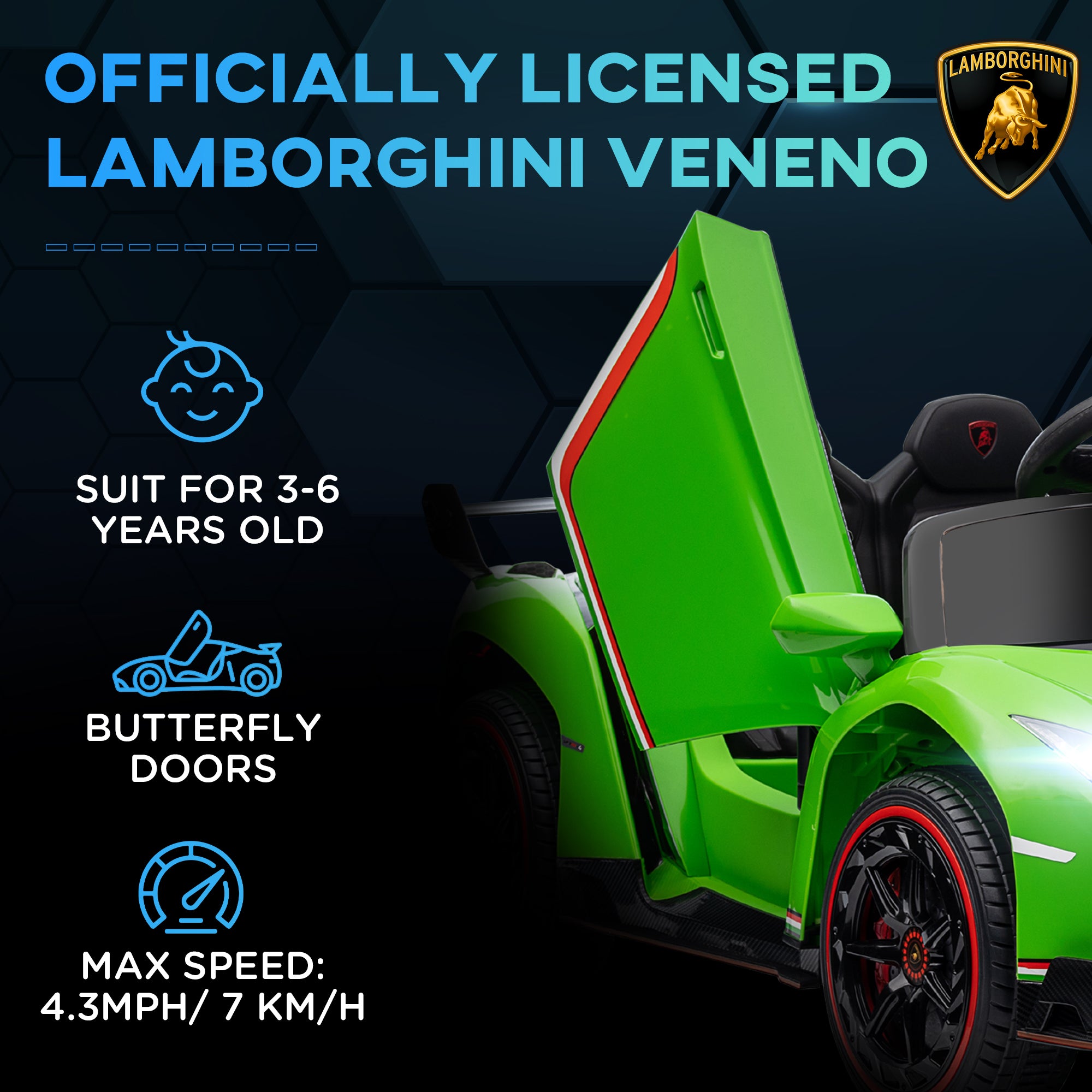 Aosom Lamborghini Veneno Licensed Kids Electric