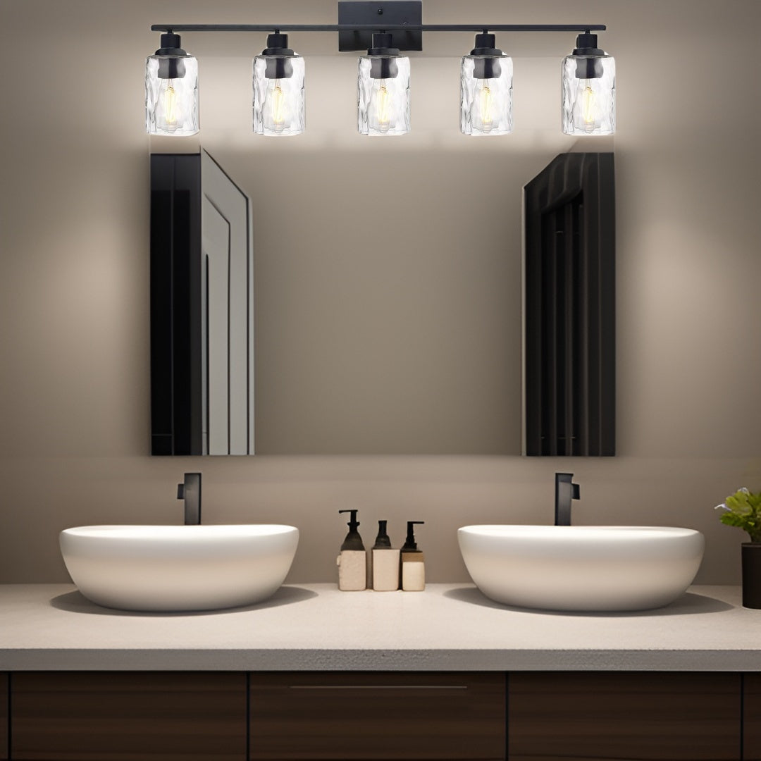 5 Light Bathroom Lighting Fixtures Over Mirror 40