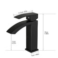 Black Bathroom Faucet, Brushed Black Faucet For Bathroom Sink, Black Single Hole Bathroom Faucet Modern Single Handle Vanity Basin Faucet Bathroom Joystick Geometric One Black Side Sprayer Deck Mounted Cartridge Valve Single Hole Faucets Matte Black