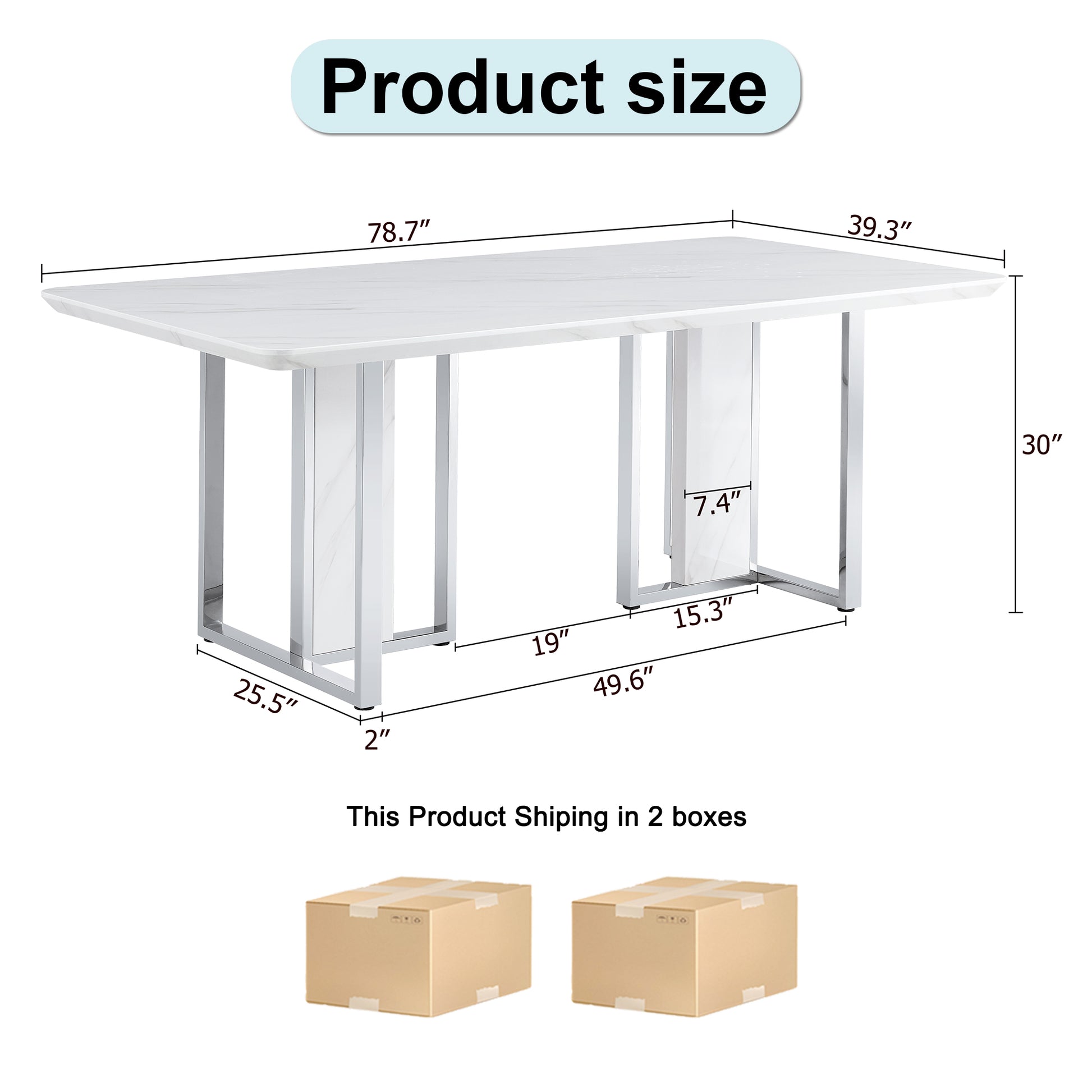 A Modern, Minimalist And Luxurious White Rectangular With A Patterned Dining Table. Mdf Table And Stainless Steel Frame. Game Table. Used For Restaurants And Living Rooms 78.7"*39.3"*30" White Mdf