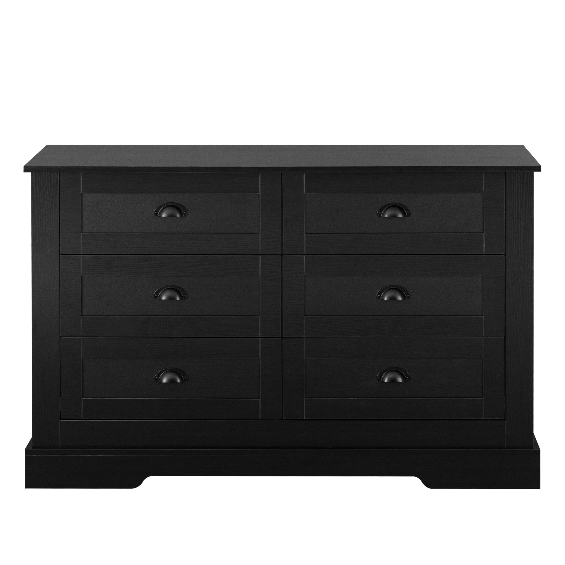 Drawer Dresser Cabinet,Sideboard,Bar Cabinet,Buffet Server Console,Table Storge Cabinets,Metal Handle In The Shape Of A Silver Shell,For Dining Room,Living Room,Bedroom,Kitchen Hallway,Color:Dark Gray 5 Or More Drawers Distressed Finish Dark Gray Drawers