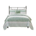 4 Piece Seersucker Quilt Set With Throw Pillow Green Polyester