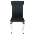 Black Upholstered Side Chairs Set Of 4 Solid Black Dining Room Contemporary,Modern Side Chair Solid Back Upholstered