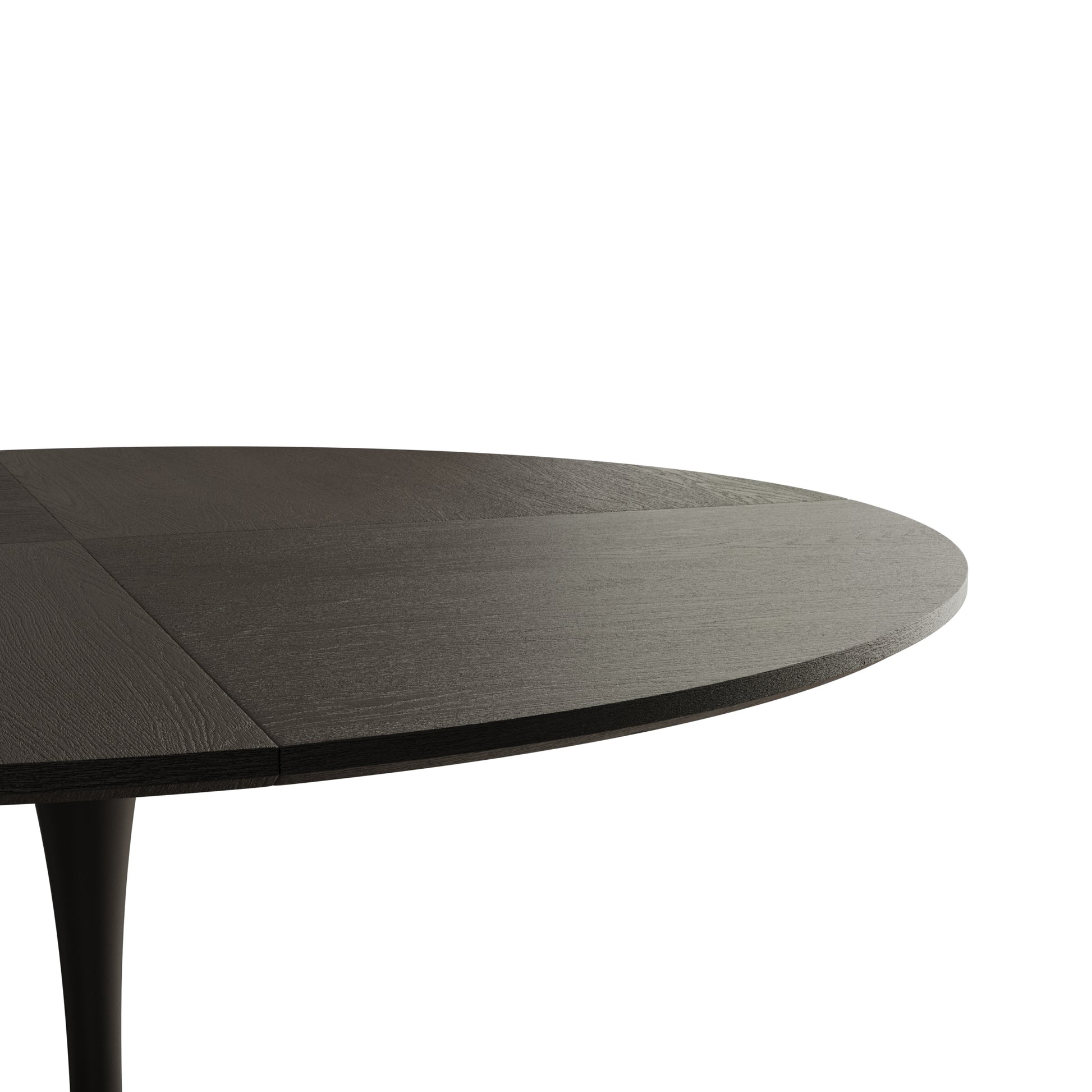 47.24"Modern Round Dining Table,Four Patchwork Tabletops With Black Color Solid Wood Grain Table Top,Metal Base Dining Table, End Table Leisure Coffee Table Black Mdf Metal