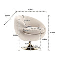 360 Degree Swivel Cuddle Barrel Accent Chairs, Round Armchairs With Wide Upholstered, Fluffy Fabric Chair For Living Room, Bedroom, Office, Waiting Rooms Beige Velvet