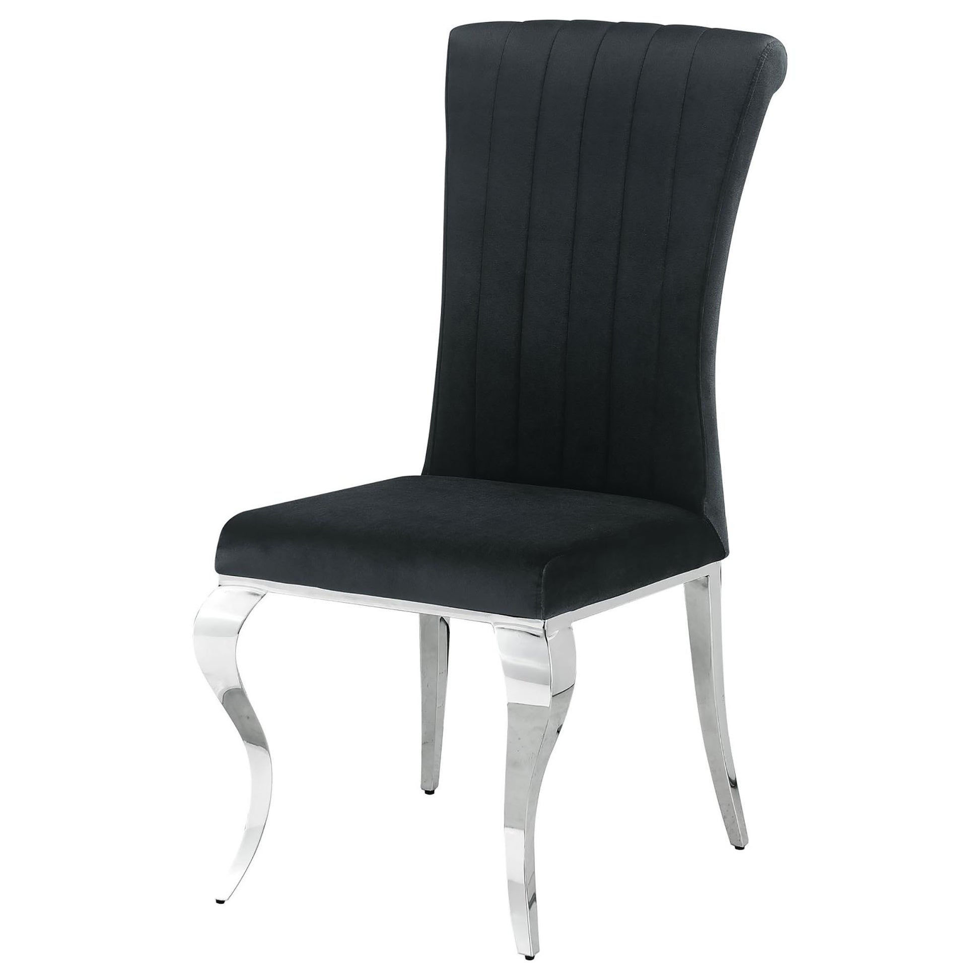 Black Upholstered Side Chairs Set Of 4 Solid Black Dining Room Contemporary,Modern Side Chair Solid Back Upholstered